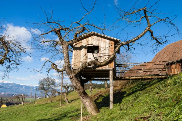 Ağaç evi - yazlık - çiftlik Stok Fotoğraf