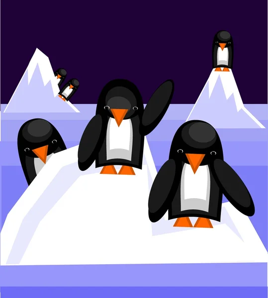 Pingouins — Image vectorielle