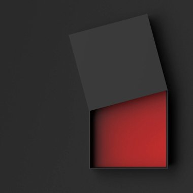 Kara kutu ürünü. Üst Manzara. 3B Hazırlama