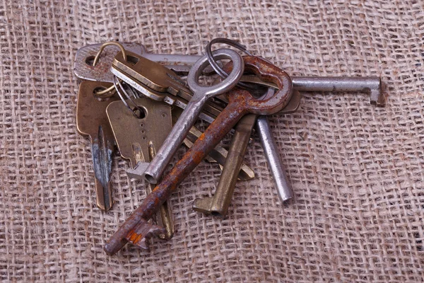 Bunch of old keys — Stock Photo, Image