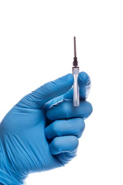 tıbbi bir iğne ile el