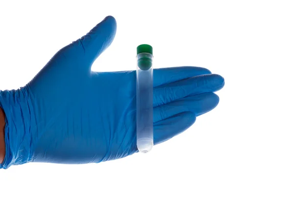 Hand with a empty  test tube — Stock Photo, Image