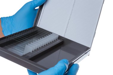 Bir mikro cam laboratuvar standı