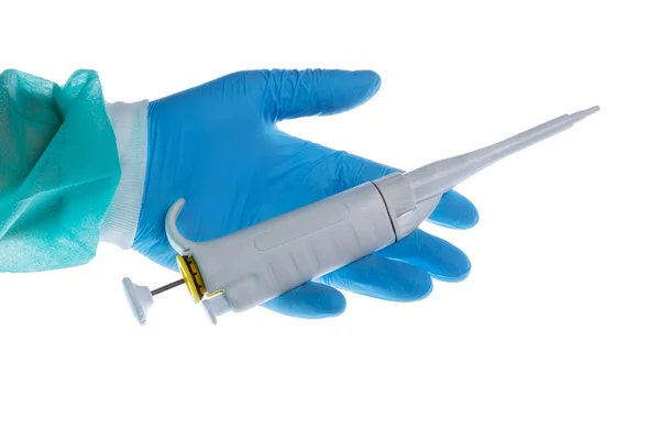 Hand with a medical dosimeter — Stock Photo, Image