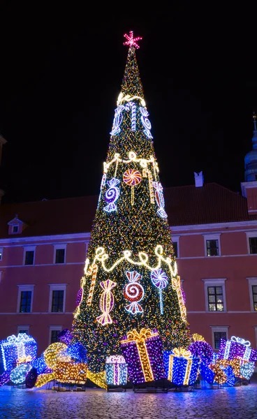 Christmas tree in Warsaw — Stock Photo, Image