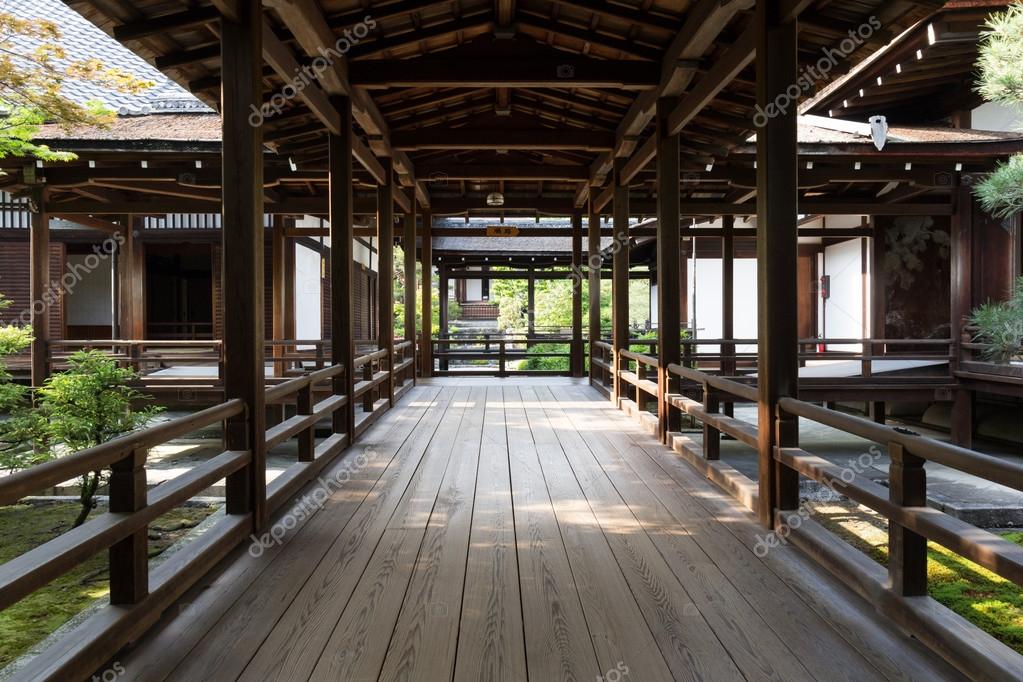 Traditional Japanese Doorway Of Temple At Kyoto Japan