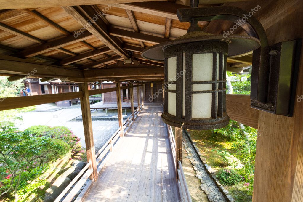 Traditional Japanese Doorway Of Temple At Kyoto Japan