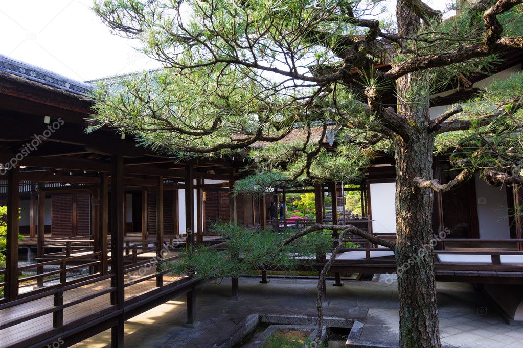 Traditional Japanese Doorway Of Temple At Kyoto Japan