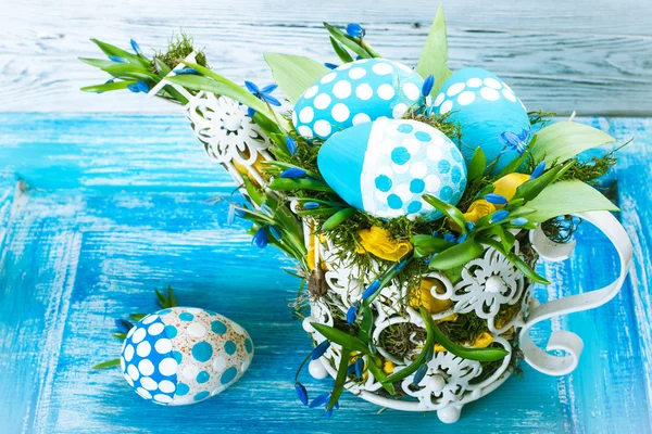 Yumurtalı Paskalya kompozisyonu — Stok fotoğraf