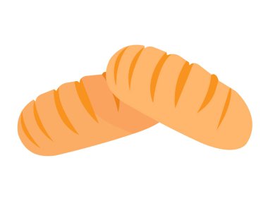 Ekmek ve yiyecek işaretinin vektör tasarımı. Ekmek ve hasırdan hisse senedi illüstrasyonu koleksiyonu