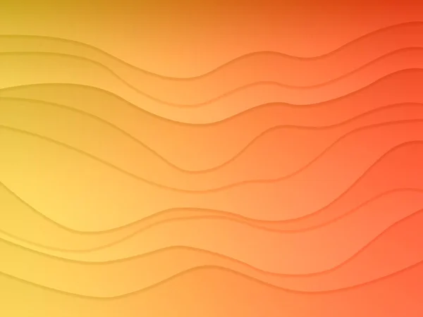 Yellow-orange gradient. Wave layer shape zigzag pattern concept abstract background flat design style illustration.