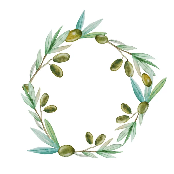 Vecteurs Pour Couronne De Rameau D Olivier Aquarelle Illustrations Libres De Droits Pour Couronne De Rameau D Olivier Aquarelle Depositphotos