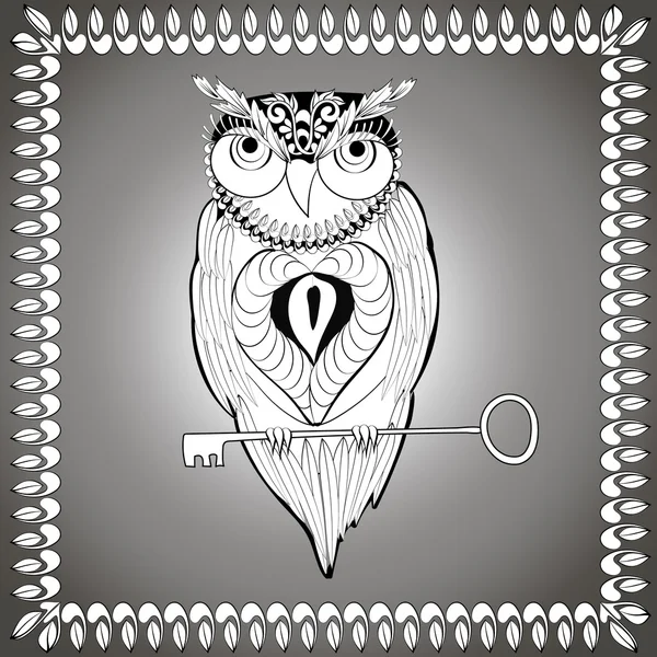 Fantasía abstracta OWL — Vector de stock