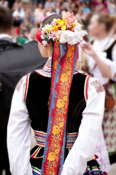 Λεπτομέρεια Μιας Από Τις Λαϊκές Φορεσιές Της Πολωνίας — Φωτογραφία Αρχείου
