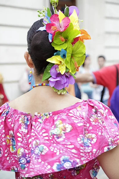 Detalhe Dos Trajes Populares Porto Rico — Fotografia de Stock