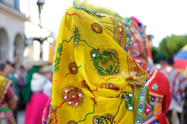 Hindistan Halk Kostümlerinden Birinin Ayrıntıları — Stok fotoğraf