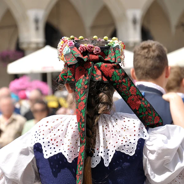 Detail Van Een Van Folk Kostuum Van Polen — Stockfoto