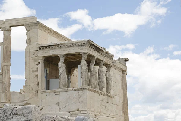 Templo Erechtheion Antigo Colina Acrópole Atenas Grécia — Fotografia de Stock