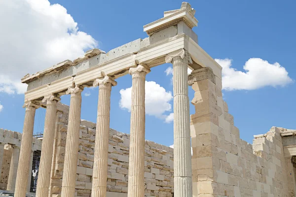Ancien Temple Erechtheion Sur Colline Acropole Athènes Grèce — Photo