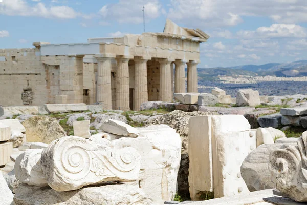 Partenón Sobre Acrópolis Ateniense Grecia — Foto de Stock