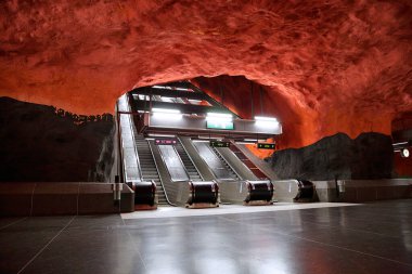 Solna Centrum Metro station located in Stockholm, Sweden clipart
