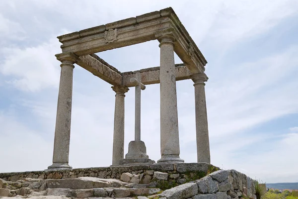 Fyra Inlägg Monument Ligger Avila Kastilien Och Leon Spanien — Stockfoto