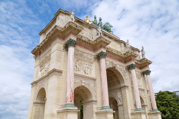 Triumfbåge Carrousel Paris Frankrike Stockbild