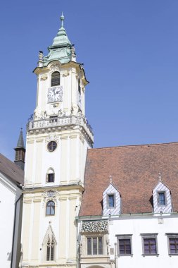 Bratislava, Slovakya - 9 Eylül 2024: Bratislava Eski Belediye Sarayı.