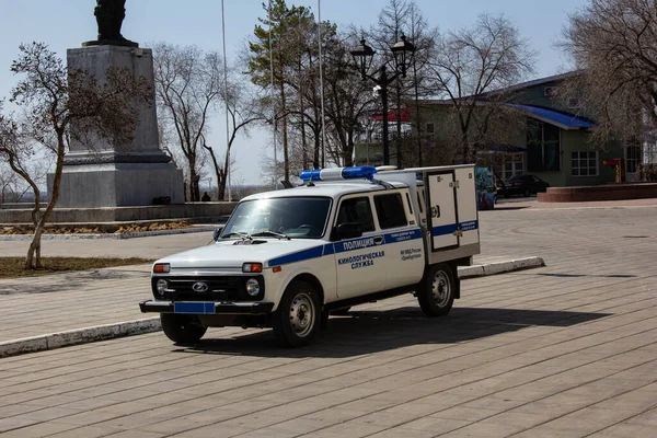 Orenburg Orenburg Region Russia 2021 Car Canine Service Police City — Stock Photo, Image