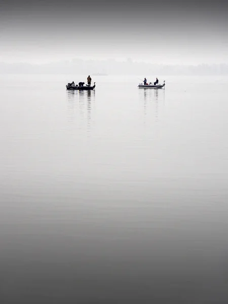 Pescatori Sul Danubio Cunovo Bratislava Slovacchia — Foto Stock