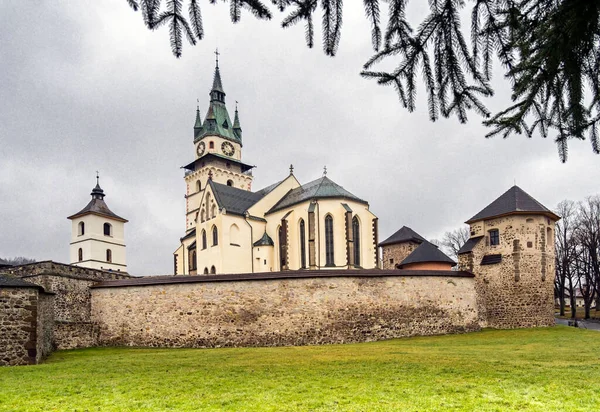 Kremnica Kerk Van Catherine Kasteel Plein Centrum Van Stad Slowakije — Stockfoto