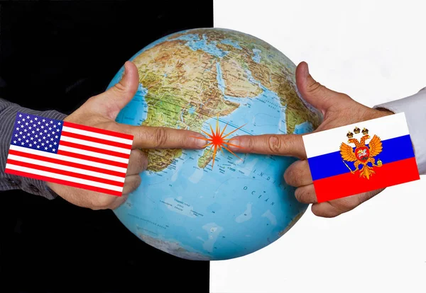 Conflicto Entre Estados Unidos Rusia Guerra Fría —  Fotos de Stock