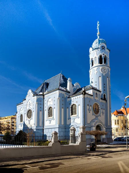 Catholic Blue Church Art Nouveau Bratislava Eslovaquia —  Fotos de Stock