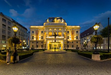 Slovakya Ulusal Tiyatrosu Bratislava 'da, tarihi bina, Slovakya.