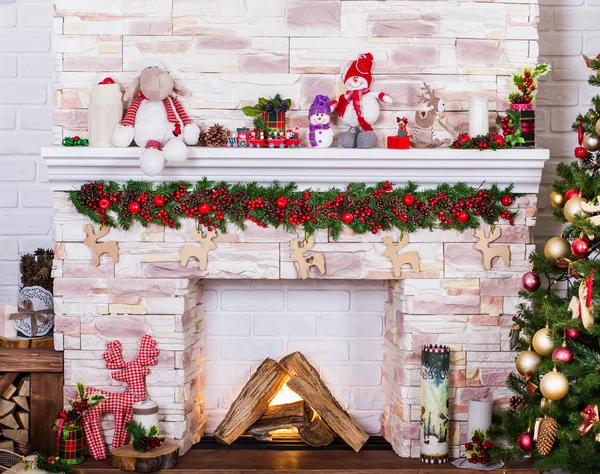 Kerstmis interieur van het huis — Stockfoto