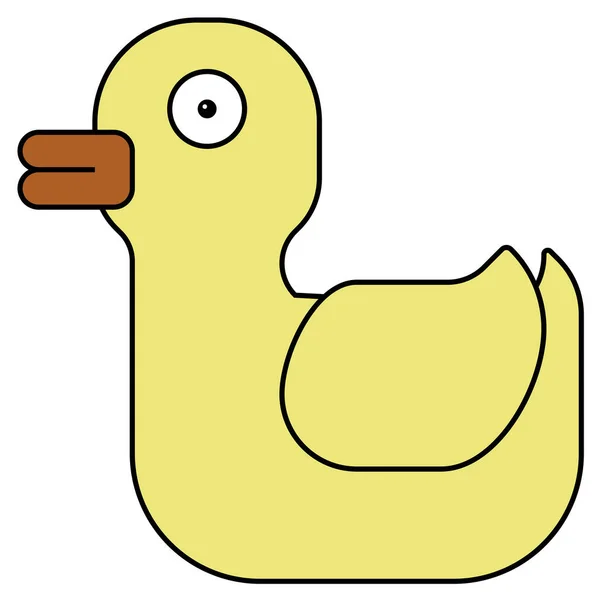 Pato amarillo. Icono plano relacionado con vectores para aplicaciones web y móviles. Se puede utilizar como logotipo, pictograma, elemento infográfico. Ilustración vectorial. — Archivo Imágenes Vectoriales