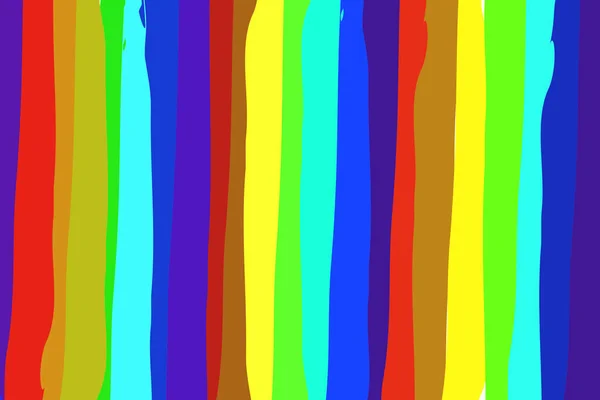 Vertical brillante arco iris acuarela rayas abstracto vector patrón. — Vector de stock