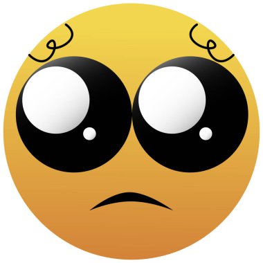 Emoji Kawaii Yüz Vektör Tasarımı Sanat Eğilimi İletişim Elementleri Savunması