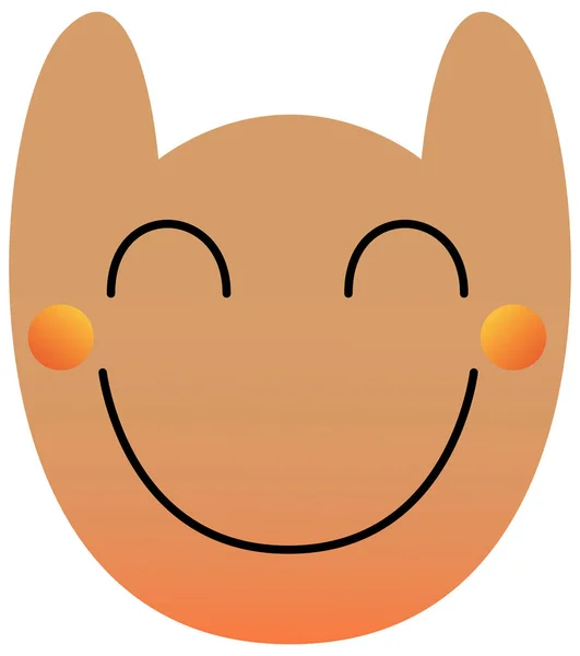 Lächelndes Eulen Emoticon Eines Sets Mit Glücklichen Augen Und Rosigen — Stockvektor