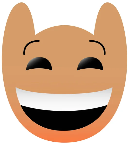 Emoticon Uggla Uppsättning Skrattar Isolerad Vitt Eps — Stock vektor