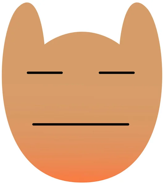 Emoticon Expressionless Smiley Owl Pocker Faced Cartoon Isolated Vector Illustration — Stock Vector