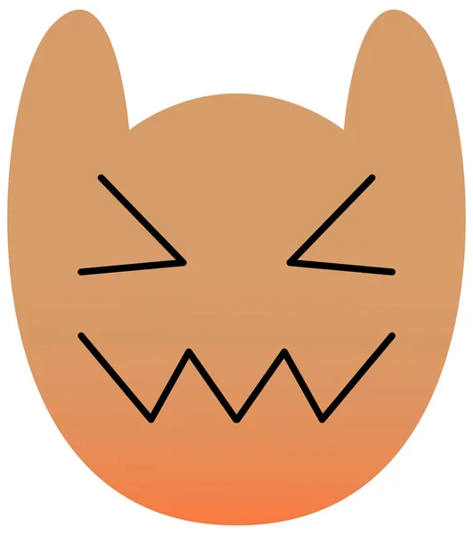 Confundido Coruja Infeliz Sorriso Conjunto Ícone Sorriso Confuso Emoji Ilustração —  Vetores de Stock