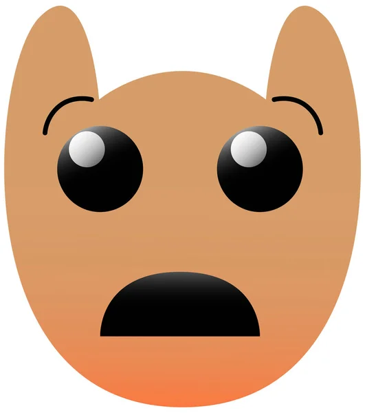 Funny Owl Face Set Big Eyes Scared Kawaii Emoji Icons — Stock Vector