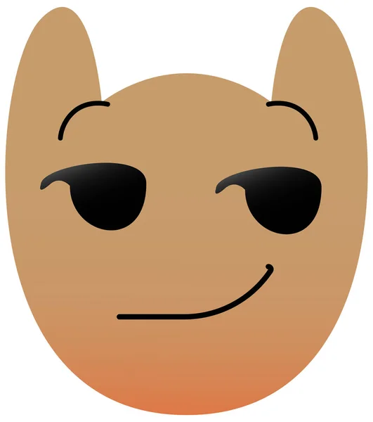 Zabawna Twarz Sowy Wielkimi Oczami Uśmiechnięty Kawaii Emoji Ikony Pięknym — Wektor stockowy