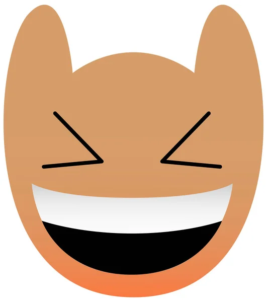 Funny Owl Face Set Big Eyes Laugh Kawaii Emoji Icons — Stock Vector