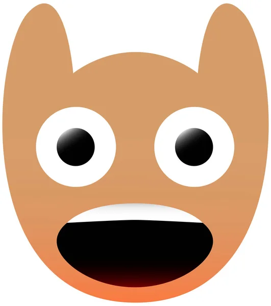 Zabawna Twarz Sowy Wielkimi Oczami Zaskoczony Kawaii Emoji Ikony Pięknym — Wektor stockowy