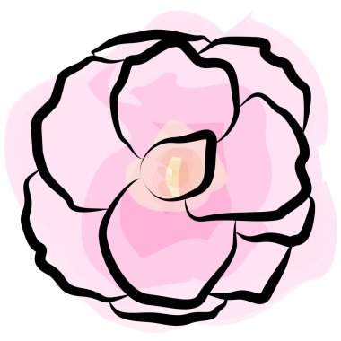 Watercolor Vector Flower. Painted Watercolour Floral. EPS 10
