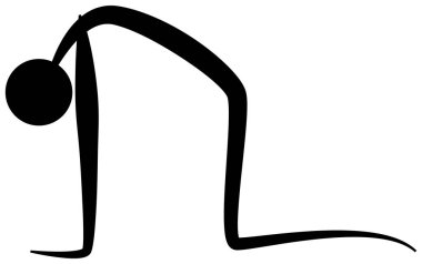 Yoga asanas basit çizgi simgesi. Vektör EPS 10