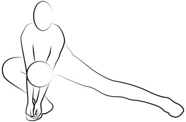 Bir spor takımının voleybol oyuncusu çizgisi simgesi. Vektör EPS 10