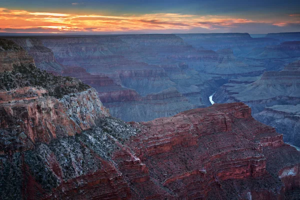 Pôr do sol do Grand Canyon, Arizona — Fotografia de Stock